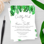 Green Leaf Canopy Wedding Kaart