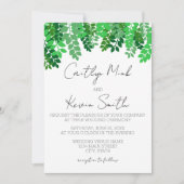 Green Leaf Canopy Wedding Kaart (Voorkant)