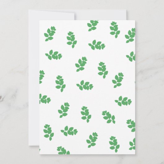 Green Leaf Canopy Wedding Kaart (Achterkant)