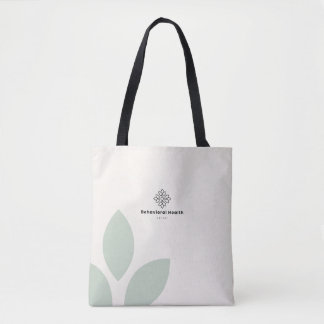Green Leaf Counselor Behavioral Health Logo Tote Bag