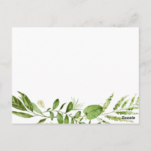 Green Leaf Date Night Ideas Kaarten, rustiek groen Briefkaart (Achterkant)