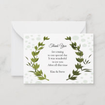 Green Leaf Dot Pattern Hartelijk dank