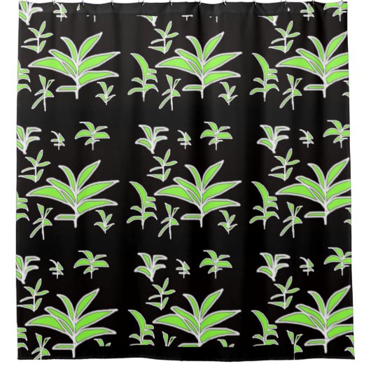 Green Leaf Douchegordijn (Voorkant)