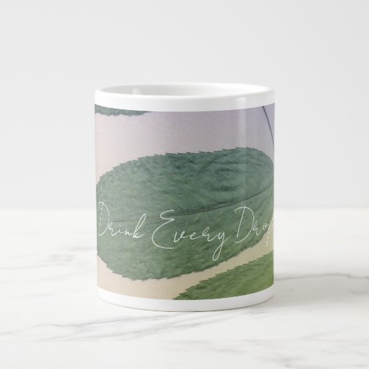 Green Leaf Drink elke druppel Grote Koffiekop (Voorkant)