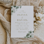 Green Leaf Elegance Moderne bruiloft Kaart