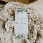 Green Leaf Elegant Modern Wedding Ceremony Program