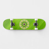 Green Leaf en Mandala Skateboard Deck (Horizontaal)