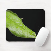 Green Leaf en Raindrops Mousepad Muismat (Met muis)