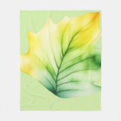 GREEN LEAF FLEECE DEKEN (Voorkant)