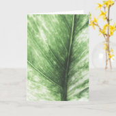 Green Leaf Floral Foto Kaart (Gele Bloem)