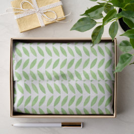 Green Leaf Floral Pattern Tissuepapier