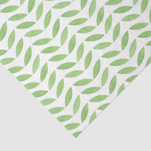 Green Leaf Floral Pattern Tissuepapier (Detail)