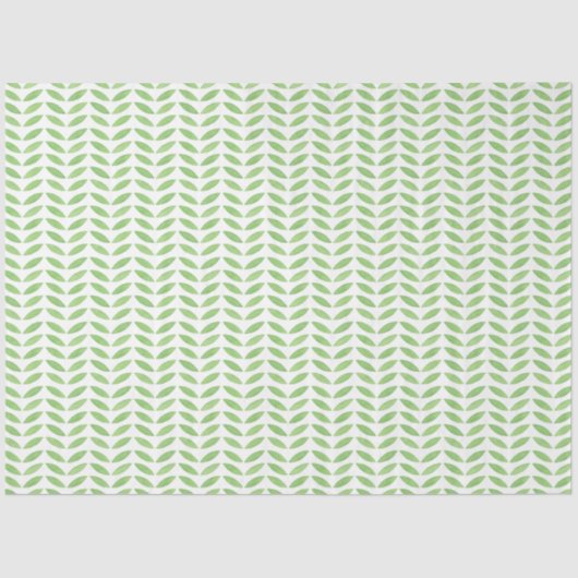 Green Leaf Floral Pattern Tissuepapier (Voorkant)