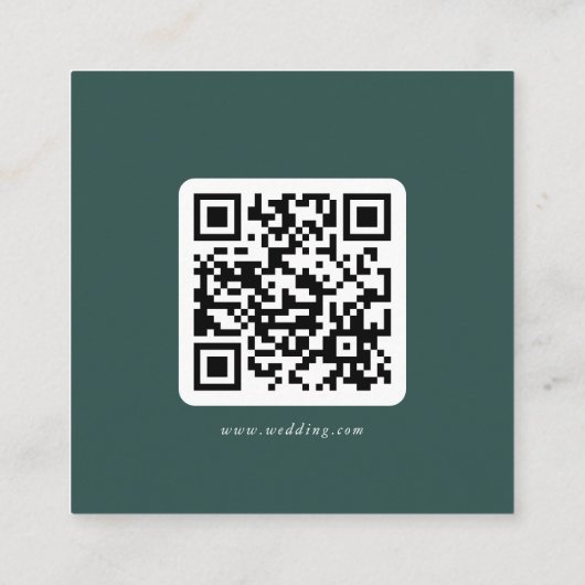 Green Leaf Floral QR Code Details Informatiekaartje (Achterkant)