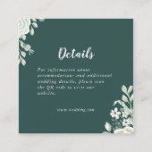 Green Leaf Floral QR Code Details Informatiekaartje (Voorkant)