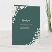 Green Leaf Floral Wedding Programma (Achterkant)