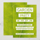 Green Leaf, Garden Party Kaart (Voorkant / Achterkant)