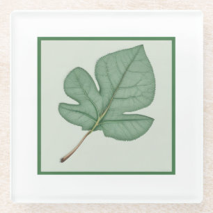 Green Leaf Glazen Onderzetter