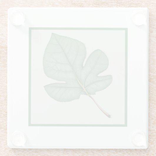 Green Leaf Glazen Onderzetter (Achterkant)