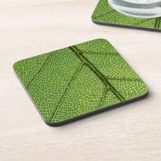 Green Leaf in detail Bier Onderzetter (Linkerzijde)