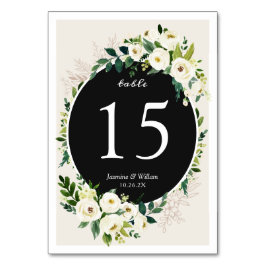 Green Leaf Ivory White Rose Bloemen Huwelijk Kaart