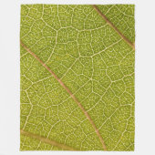 Green Leaf Macro Fleece Blanket (Voorkant)