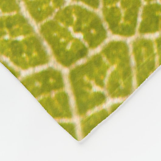Green Leaf Macro Fleece Blanket (Hoek)