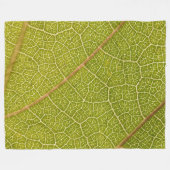 Green Leaf Macro Fleece Blanket Deken (Voorkant (Horizontaal))