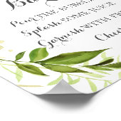 Green Leaf Mimosa Bar Sign, Rustic Greenery Poster (Hoek)