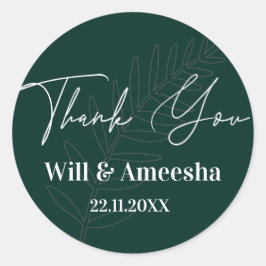 Green Leaf minimalistische Sticker