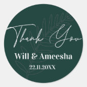 Green Leaf minimalistische Sticker (Voorkant)