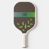 Green Leaf Monogram Pickleball Paddle (Achterkant)