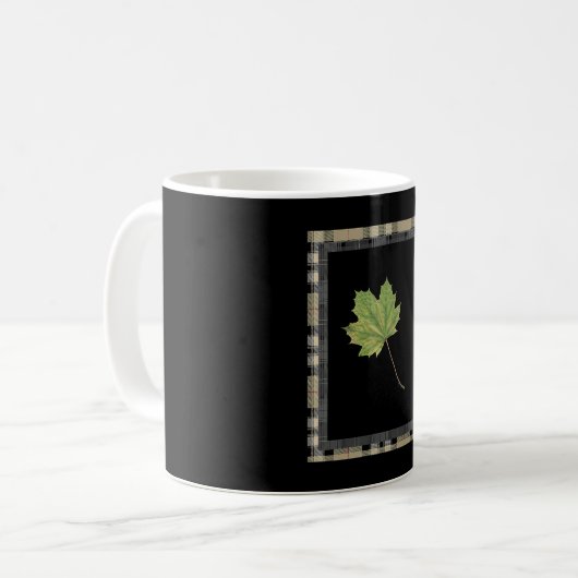 GREEN LEAF MOTIF KOFFIEMOK (Voorkant links)