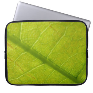 Green Leaf Natuur Fotografie Laptop Sleeve