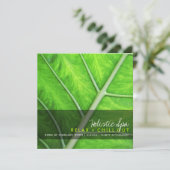 Green Leaf Natuur Holistic Spa Foto Party nodigt u Kaart (Staand voorkant)