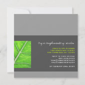 Green Leaf Natuur Holistic Spa Foto Party nodigt u Kaart (Achterkant)