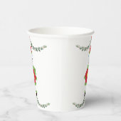 Green Leaf on White Minimal Holiday Paper Cup Papieren Bekers (Rechts)