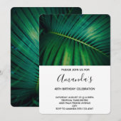 Green Leaf Palm Frond Closeup Foto Birthday Kaart (Voorkant / Achterkant)