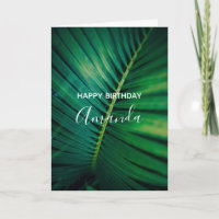 Green Leaf Palm Frond Closeup Foto Birthday