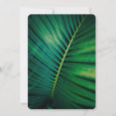 Green Leaf Palm Frond Closeup Foto Birthday Save The Date (Achterkant)