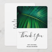 Green Leaf Palm Frond Closeup Foto Dank u Bedankkaart (Voorkant / Achterkant)