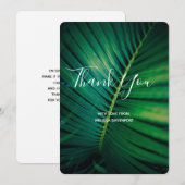 Green Leaf Palm Frond Closeup Foto Dank u Bedankkaart (Voorkant / Achterkant)