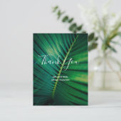 Green Leaf Palm Frond Closeup Foto Dank u Briefkaart (Staand voorkant)