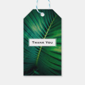 Green Leaf Palm Frond Closeup Foto Dank u Cadeaulabel (Voorkant)