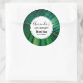 Green Leaf Palm Frond Tropische Natuur Foto: Ronde Sticker (Tas)