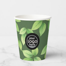 Green Leaf Paper Cup - Aangepaste Logo Papieren Bekers