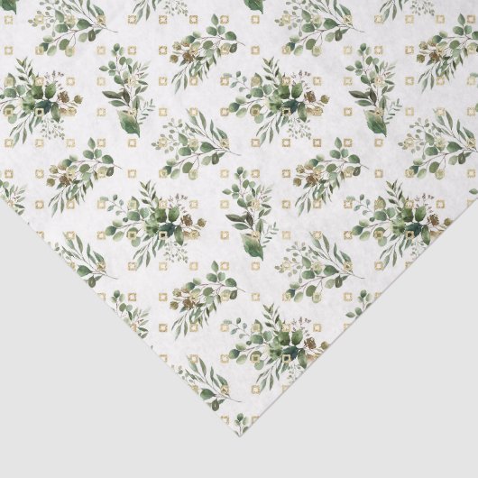 Green Leaf Pattern 23 Tissuepapier (Detail)