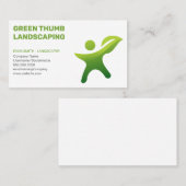 Green Leaf Person Logo | Tuinieren Visitekaartje (Voorkant / Achterkant)