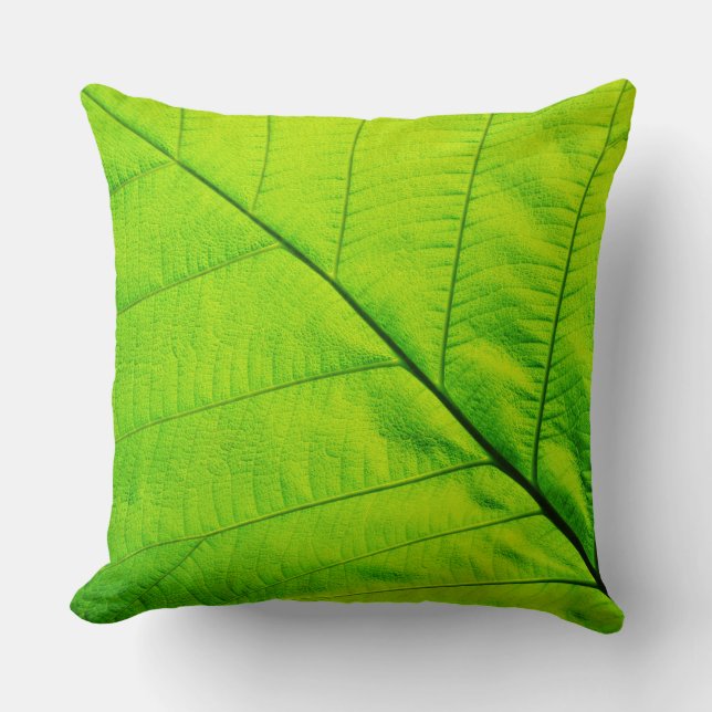 Green Leaf Pillow Kussen (Voorkant)