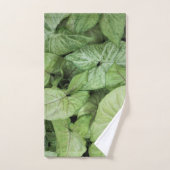 Green Leaf Print Handdoek (Handdoek)